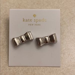 NWT Kate Spade Silver Bow Earrings